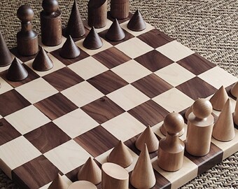 Vintage Marquetry Flat Chess Board, 42x42cm/16,5x16,5 inches