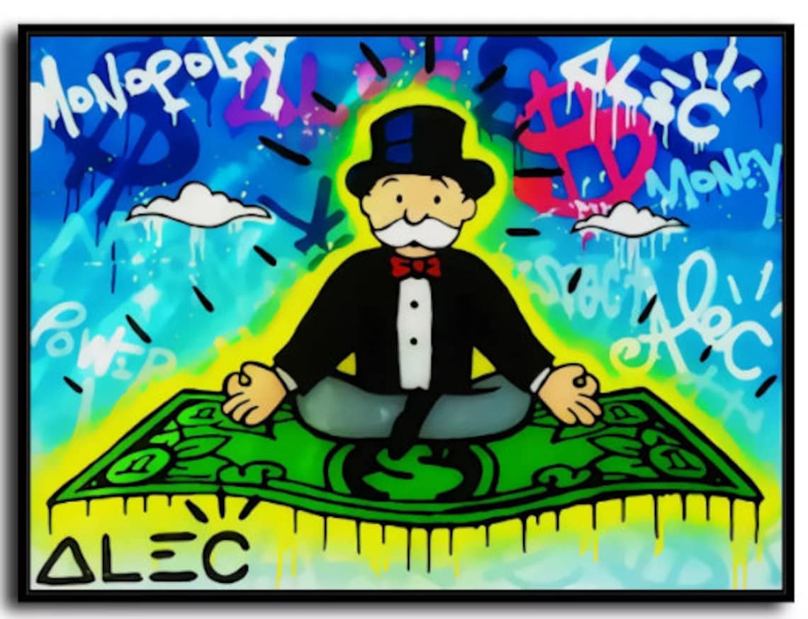 Alec Monopoly Canvas Print Home Decor Paintings Wall Art Etsy