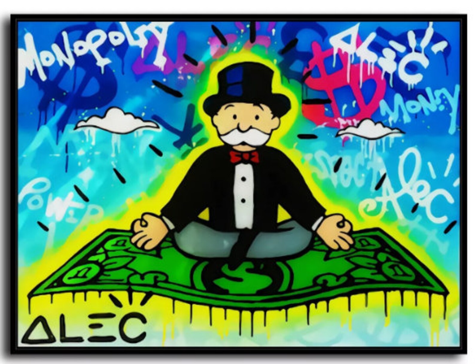 Alec Monopoly Canvas Print Home Decor Pinturas Arte mural Etsy