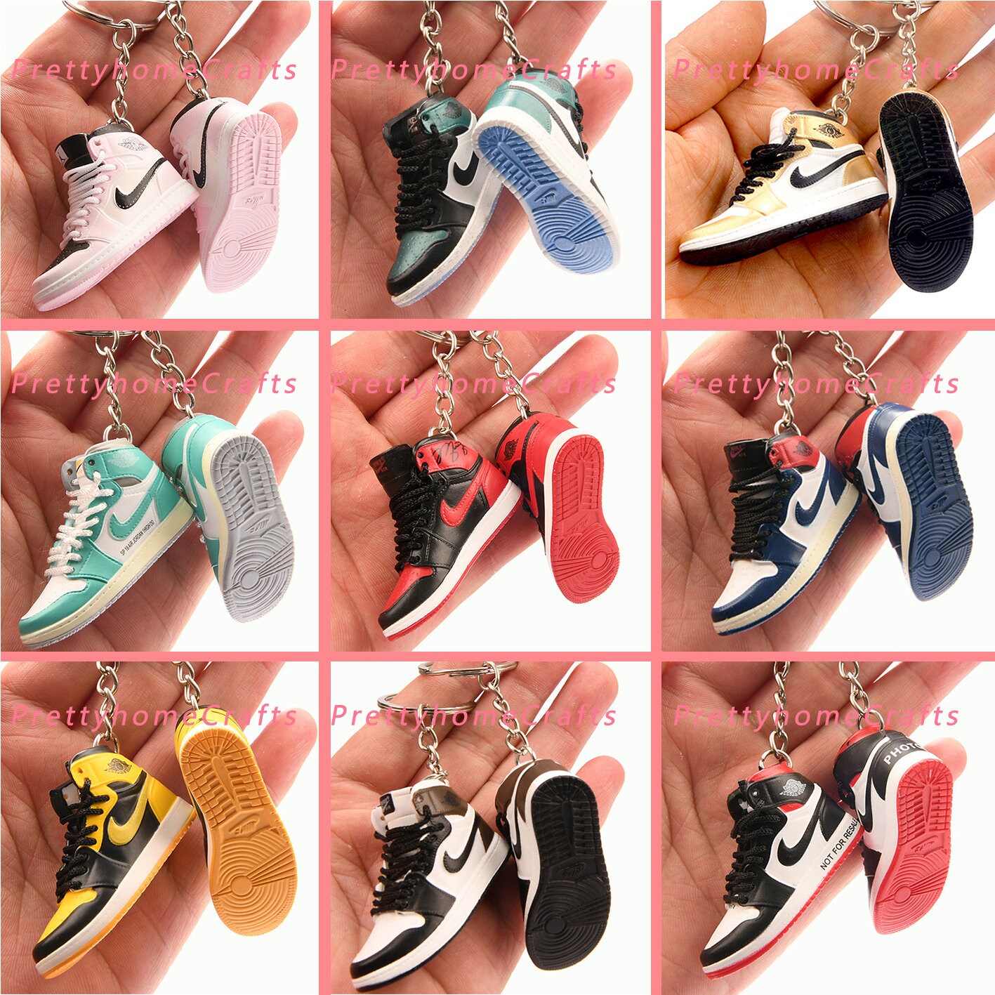 3d sneaker keychain