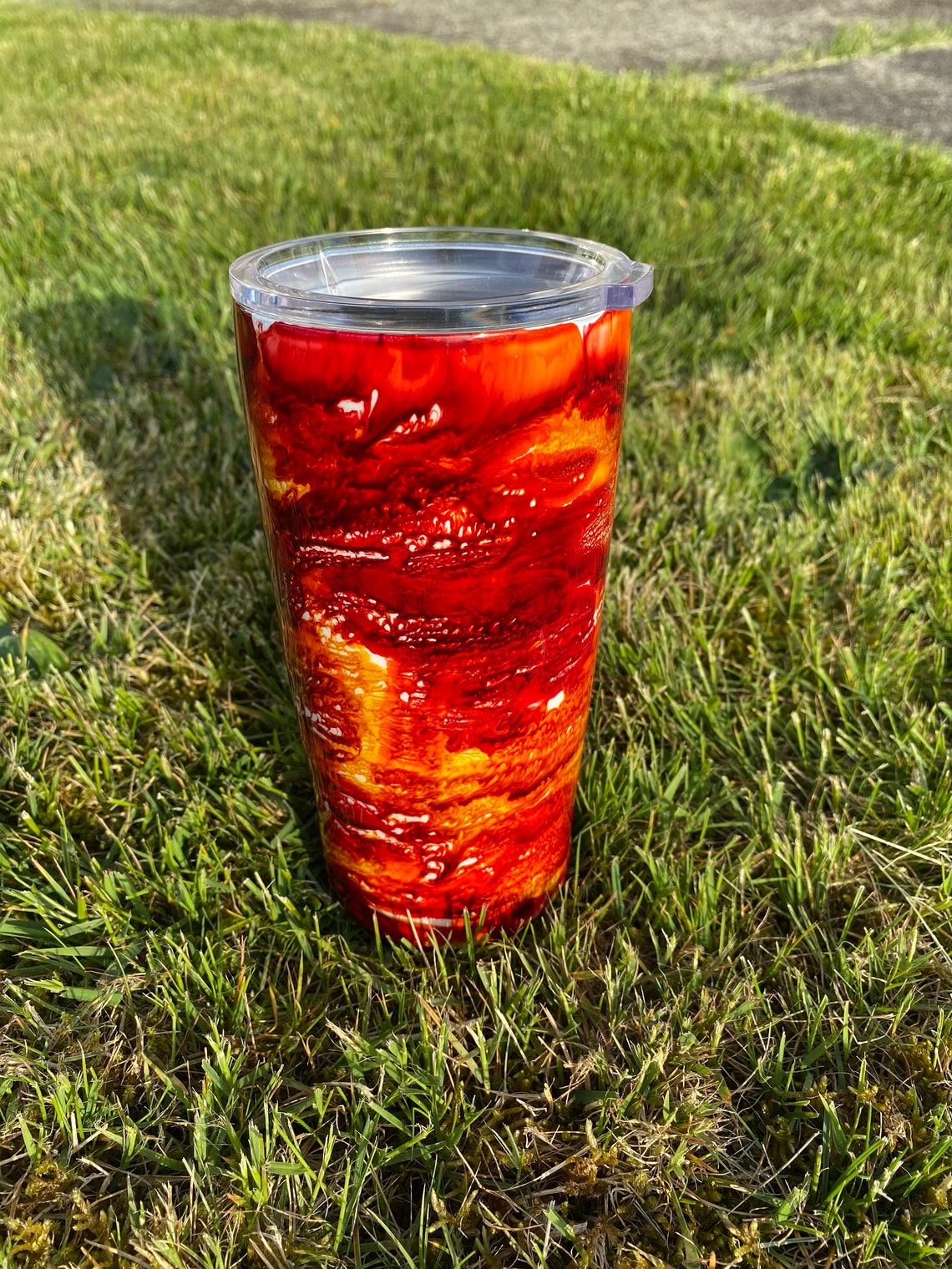 Epoxy Resin Alcohol Ink Tumbler 18.5oz Etsy