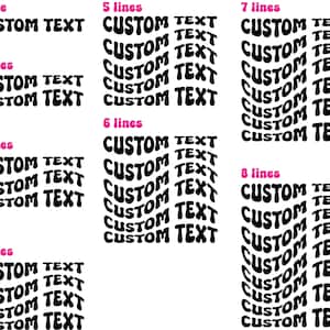Custom Wave Text Svg, Stacked Text Cut File, Retro Wavy Text File, Custom Text File, Custom Text, DTF, Sublimation Print, Cricut Svg
