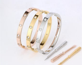 cartier inspired love bracelet etsy