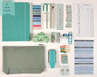 Aqua Bookish Bundle, Mystery Gift for Book Lovers, Bookish Stationery Bundle, Annotation kit