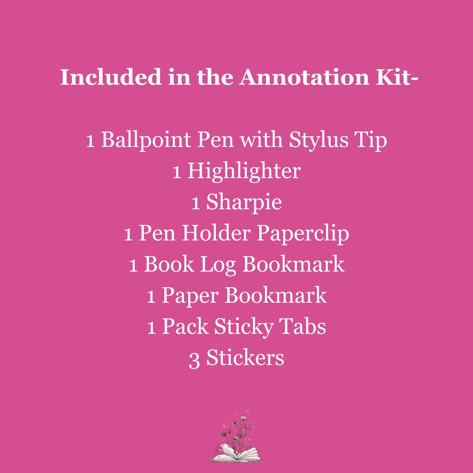Book Annotation Kit Labels Black and White Annotation Kit, Mini Annotation Kit, Mini Bookish ...