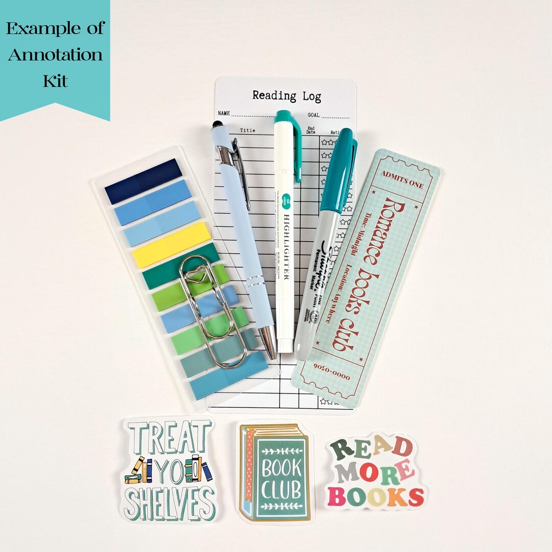 Aqua Annotation Kit, Mini Annotation Kit, Mini Bookish Bundle, Mystery ...