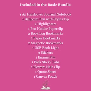 Pink Bookish Bundle, Mystery Gift for Book Lovers, Bookish Stationery Bundle, Annotation Kit image 6