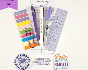 Purple Annotation Kit, Mini Annotation Kit, Mini Bookish Bundle, Mystery Gift for Book Lovers, Bookish Stationery Bundle