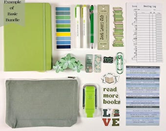 Green Bookish Bundle, Mystery Gift for Book Lovers, Bookish Stationery Bundle, Annotation Kit