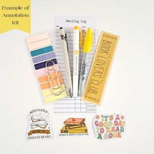 Yellow Annotation Kit, Mini Annotation Kit, Mini Bookish Bundle, Mystery Gift for Book Lovers, Bookish Stationery Bundle