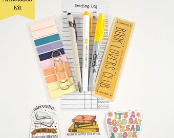 Yellow Annotation Kit, Mini Annotation Kit, Mini Bookish Bundle, Mystery Gift for Book Lovers, Bookish Stationery Bundle