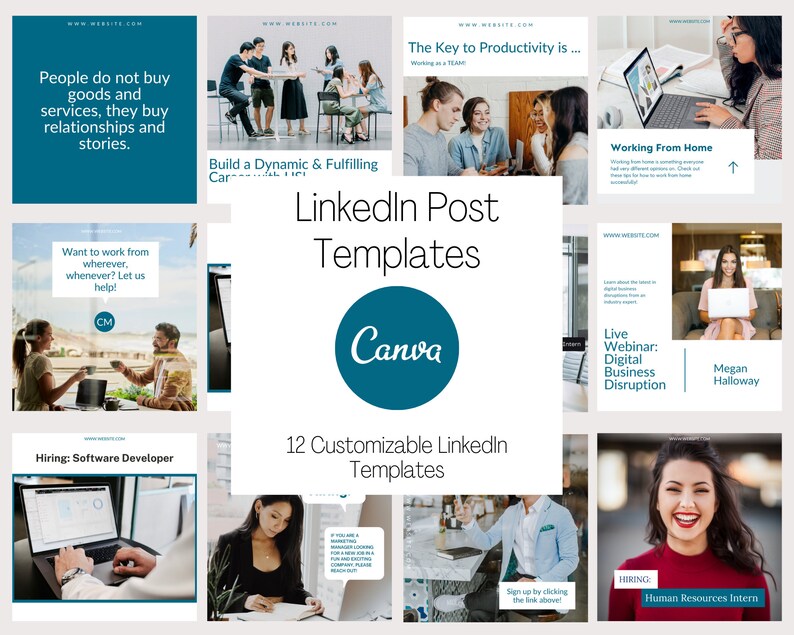 12 Linkedin Templates Templates for Canva Marketing Etsy Canada