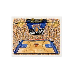 Madison Square Garden Basketball Court Arena New York Knicks Fine Art Print