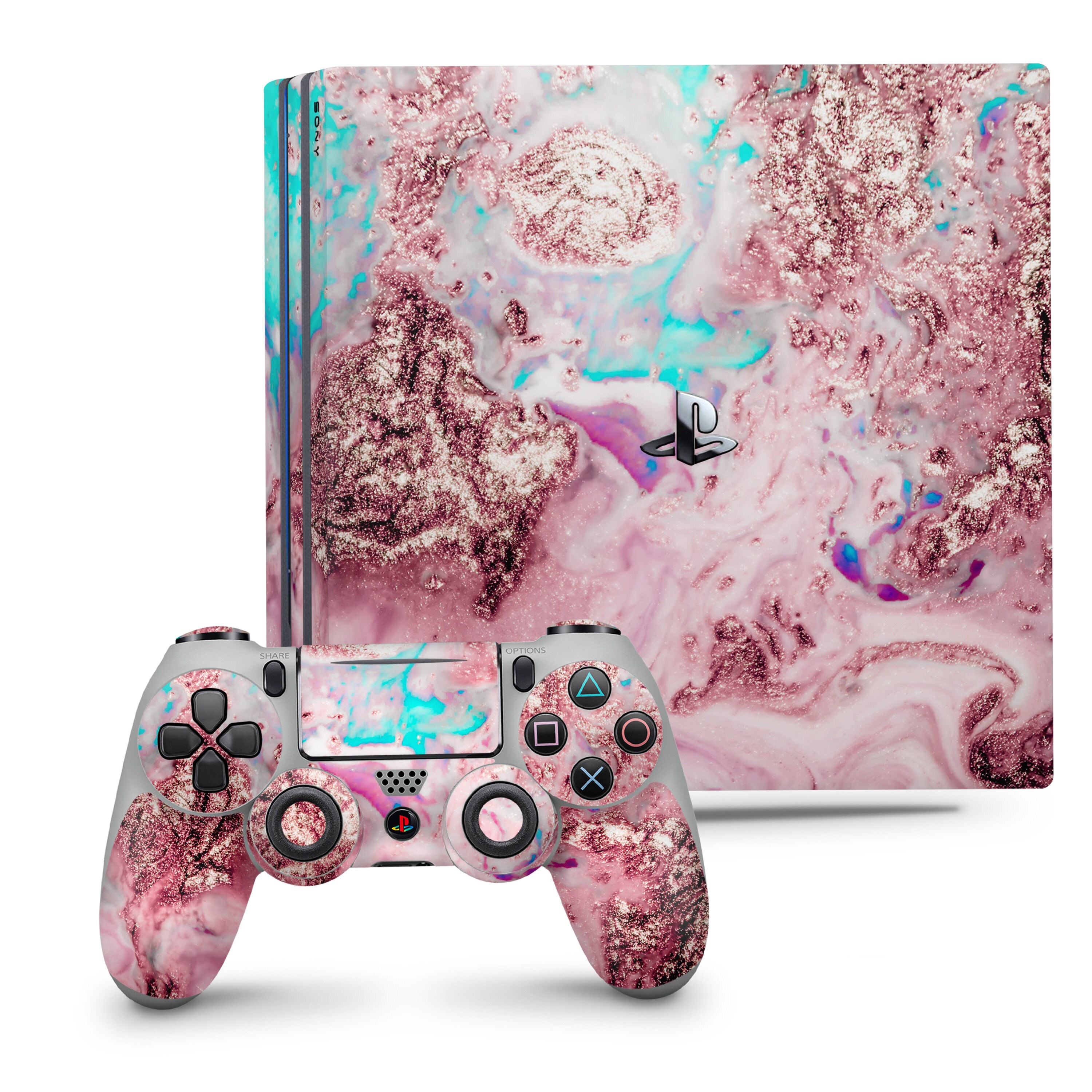 PS5 Skin Pink PS4 Skin Rose Gold PS4 Skin Marble PS4 Skin Blue Etsy