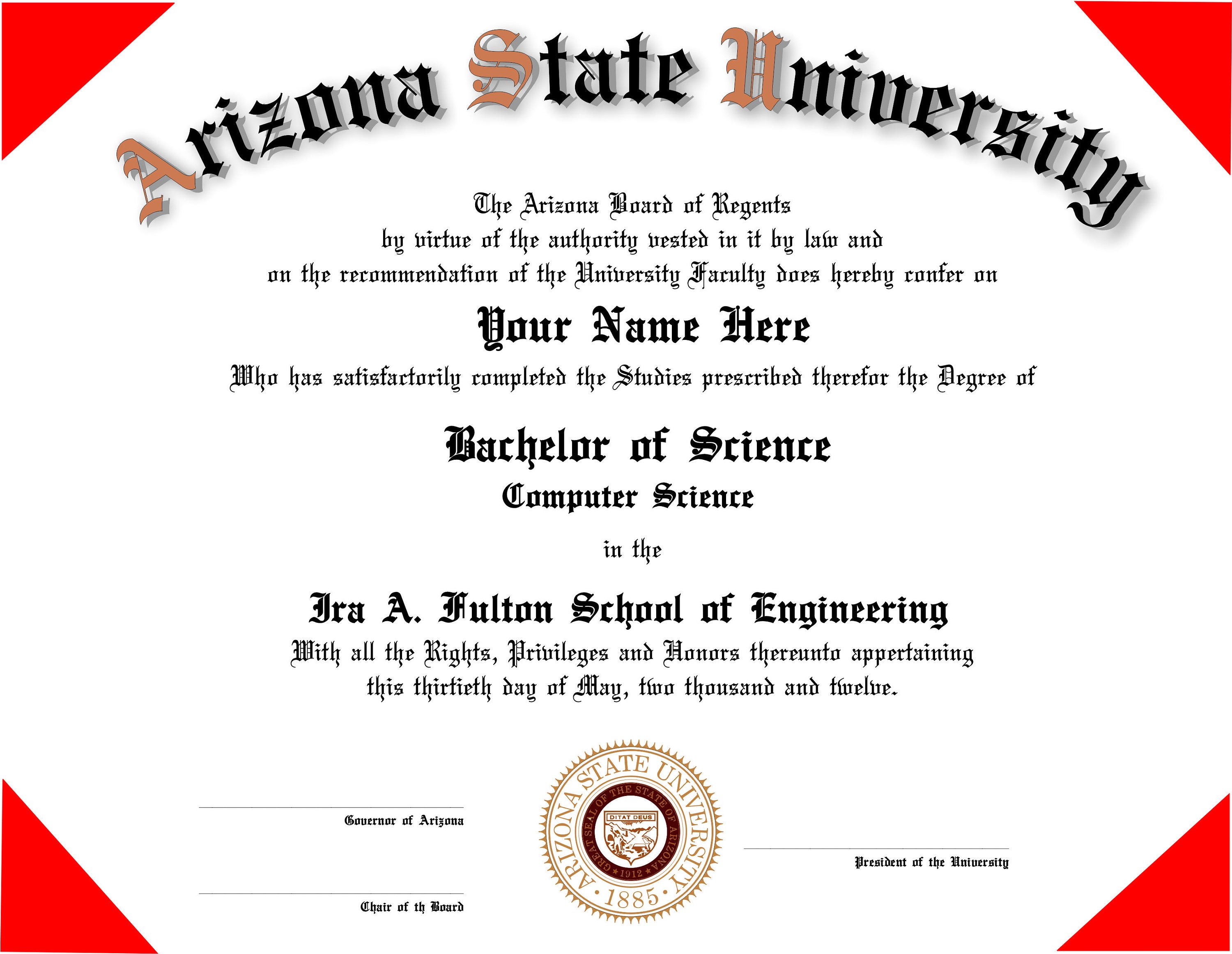 Printable GED Diploma