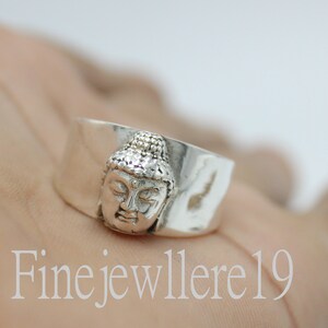 Silver buddha ring - Etsy 日本