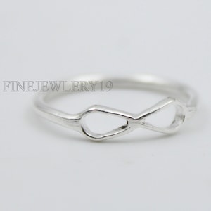 925 Sterling Silver Ring, Infinity Symbol Ring, Promise Ring, Handmade Ring, Birthday Gift, gift for her