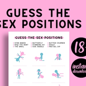 Guess the Sex Position Quiz | Printable Hen Party Game | Instant Download | Funny Sex Quiz | Hen Do, Bridal Party, Bachelorette Party