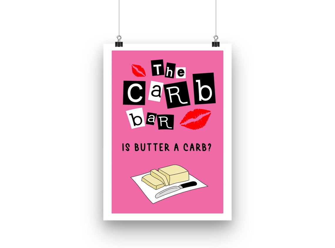 Mean Girls Party Sign The Carb Bar Instant Download | Etsy