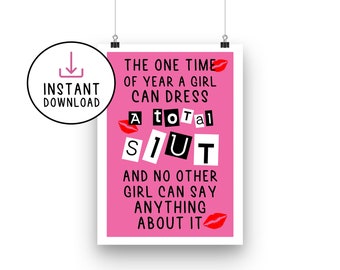 Mean Girls Party Sign - Iconic Quote | Instant Download | Funny Printable Sign | Mean Girls Party Decorations | Birthday or Hen Do Poster