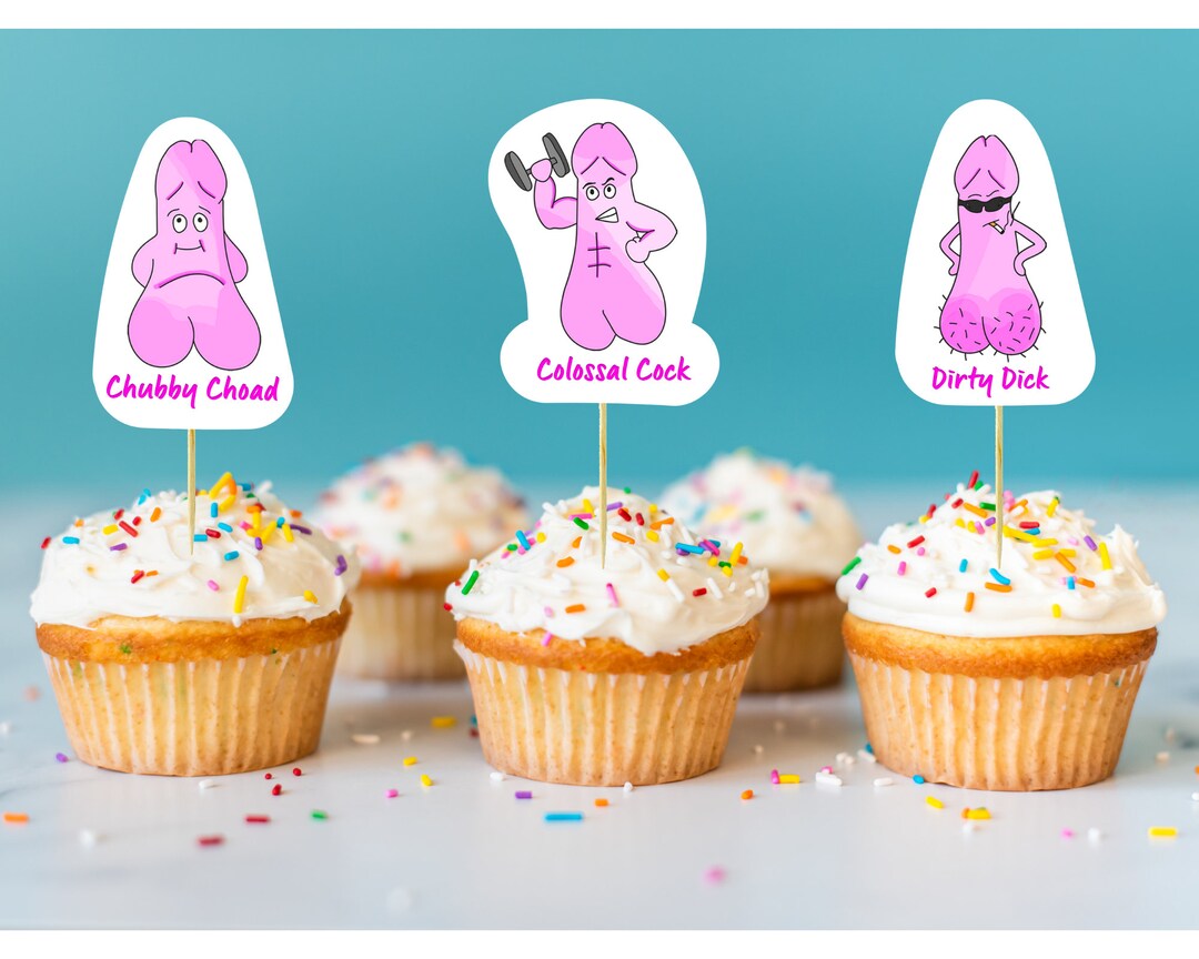 Printable Penis Cake Toppers / Cocktail Toppers | Instant Download ...