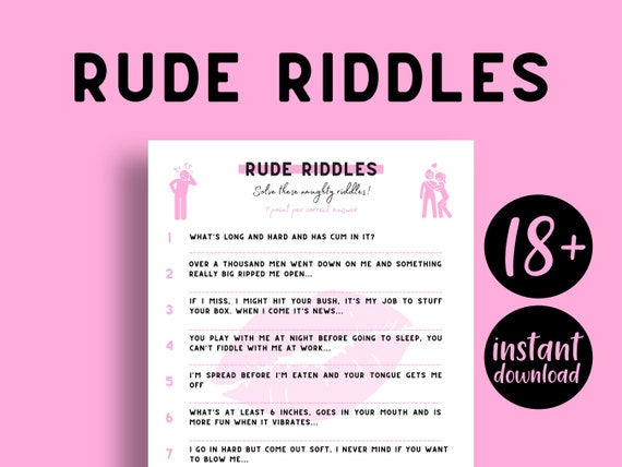 Rude Riddles And Answers Don't Think Dirty... Riddle And Ans