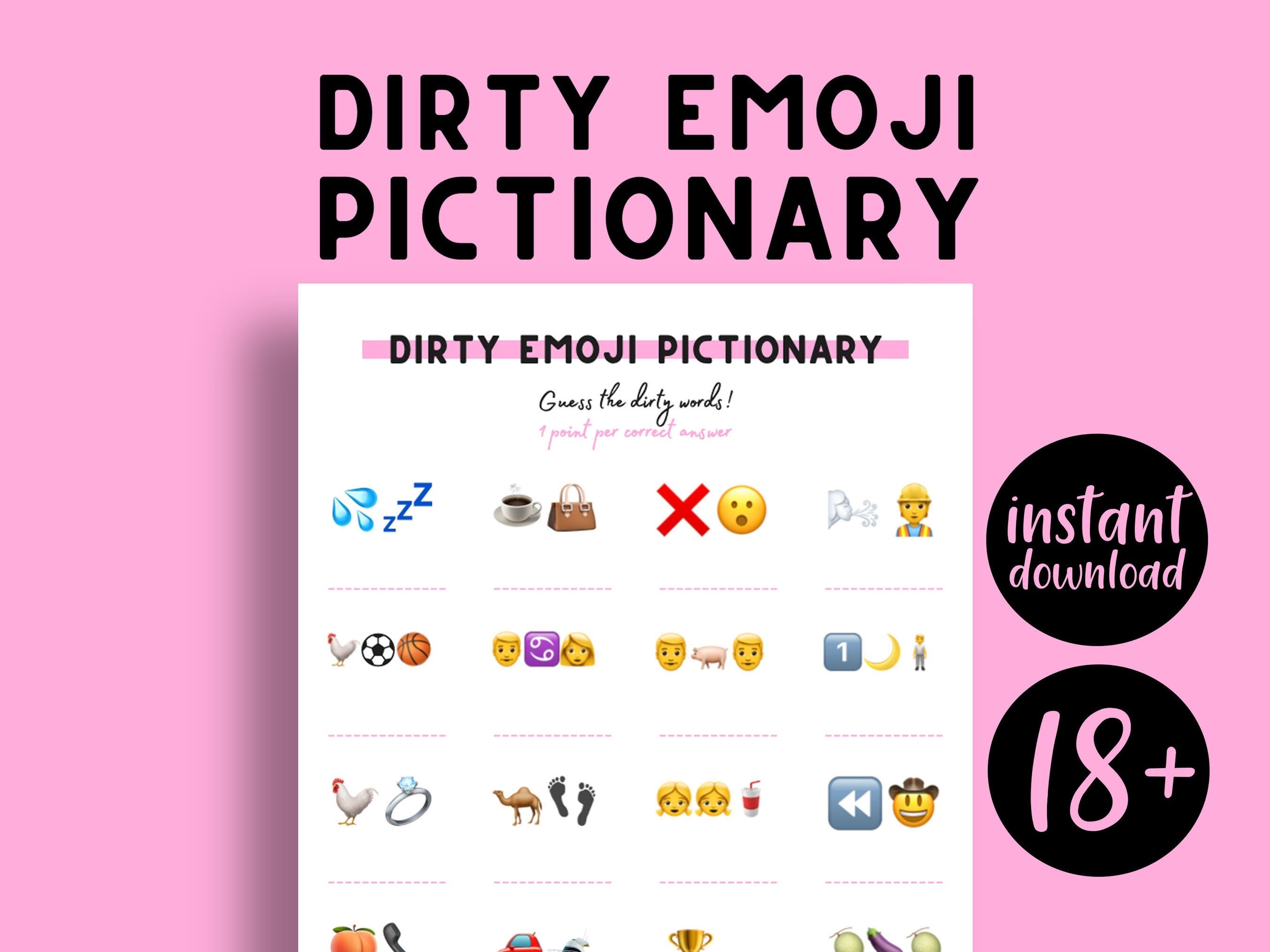 Dirty Emoji Pictionary Instant Download 16 Questions - Etsy Hong Kong Dirty Emoji Pictionary Instant Download 16 Questions - Etsy Hong Kong