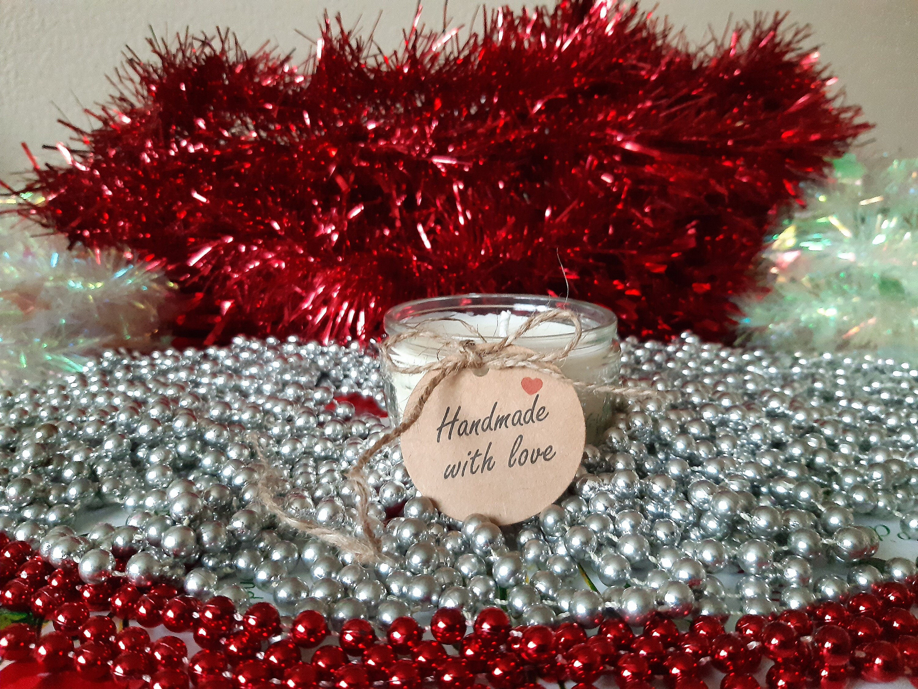 Large Glass Candle Etsy