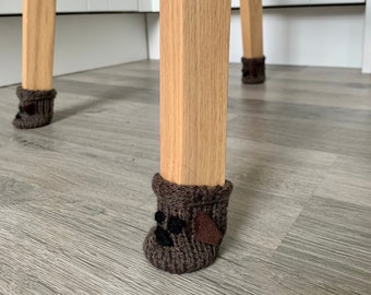 Dog Design Knitted Chair Socks - PACK OF 4