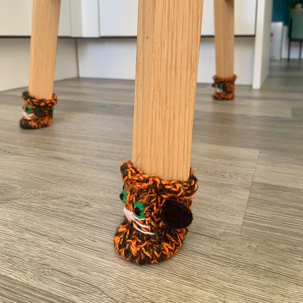 Tiger Design Knitted Chair Socks - PACK OF 4