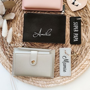 Porte monnaie, porte carte à personnaliser, idée cadeau femme et homme, mariage, témoin, maman, mamie, papi,