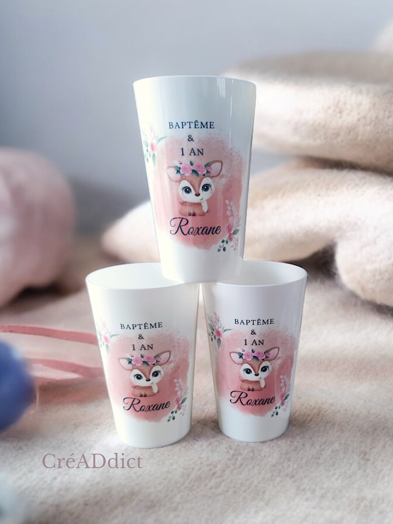 Reusable personalized cups for weddings, baptisms, birthdays, bachelorette parties, bachelorette parties, cousins, parties, events, school celebrations, etc. image 2