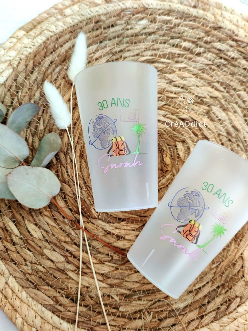 Reusable personalized cups for weddings, baptisms, birthdays, bachelorette parties, bachelorette parties, cousins, parties, events, school celebrations, etc. image 7