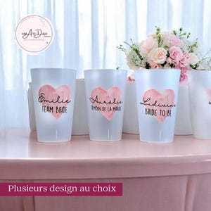 Tazze personalizzate riutilizzabili, EVJF, EVG, tazze per matrimonio, testimoni, damigelle, testimoni dello sposo...