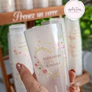 Reusable personalized cups for weddings, baptisms, birthdays, bachelorette parties, bachelor parties, family reunions, parties, events, school parties, etc.