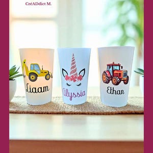 Personalized cup for children, birthday, kindergarten, baby shower, gift, baptism, party, nanny, nursery... image 11