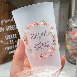 Reusable personalized cups for weddings, baptisms, birthdays, bachelorette parties, bachelorette parties, cousins, parties, events, school celebrations, etc. image 6