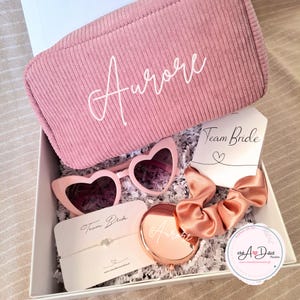 Personalisierte Geschenkbox, Geschenkbox, Trauzeugenwunsch, zukünftige Braut, Trauzeugin, Brautjungfer, Junggesellinnenabschied, personalisierte Accessoires