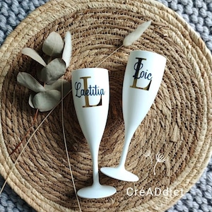 Flauto personalizzato riutilizzabile per matrimonio, testimone, damigella d'onore, addio al nubilato, addio al celibato, battesimo, addio al nubilato, compleanno, festa, festa dei cugini