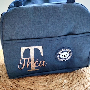 Lunch Bag personnalisé, gouter enfant, sac isotherme, crèche, nounou, école Bleu