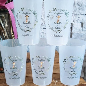 Reusable personalized cups for weddings, baptisms, birthdays, bachelorette parties, bachelorette parties, cousins, parties, events, school celebrations, etc. image 9