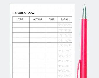 Simple Reading Log Printable | Track Your Reading Progress