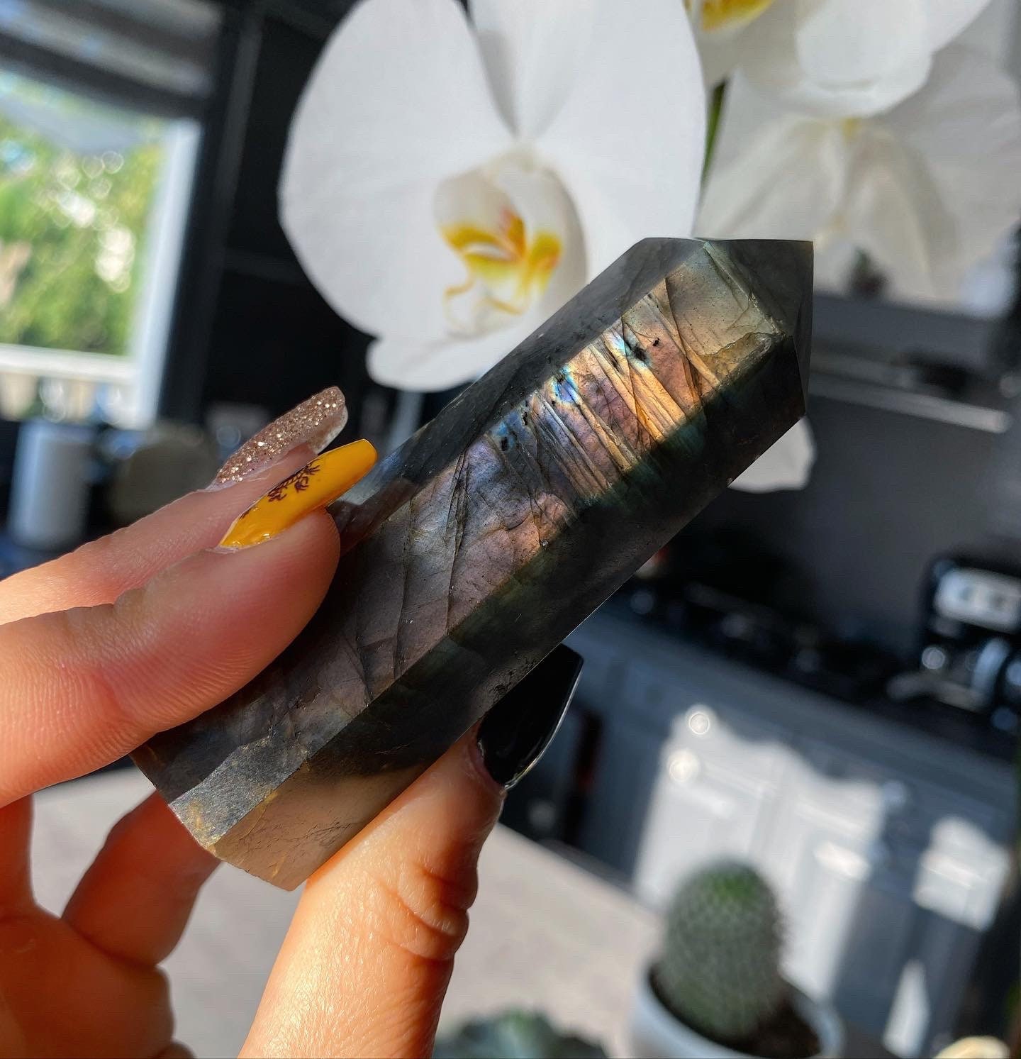Pointe de Labradorite Flashy // Reflets