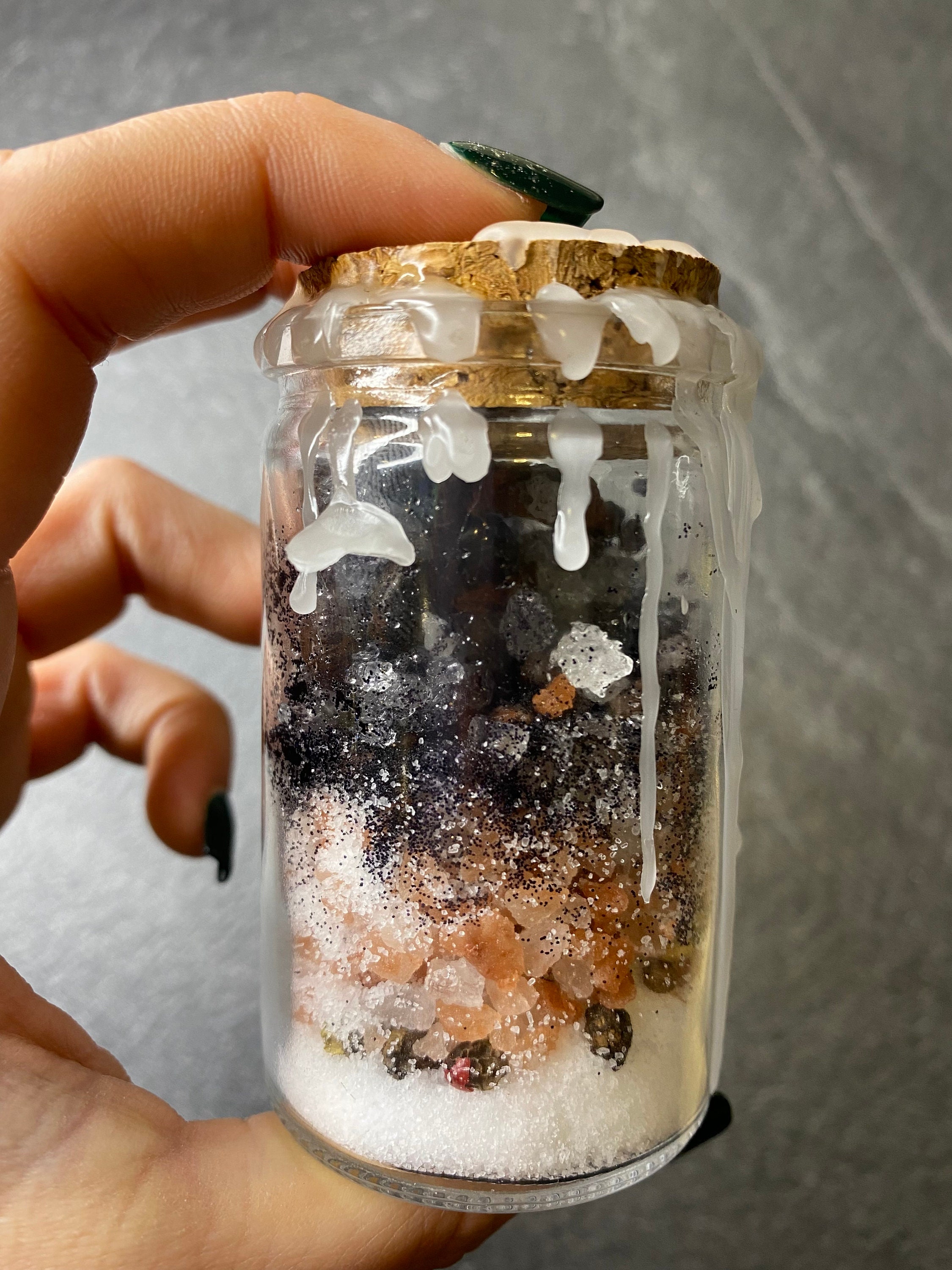 Spell Jar de Protection Labradorite // Fiole Sorcière Amulette Protection