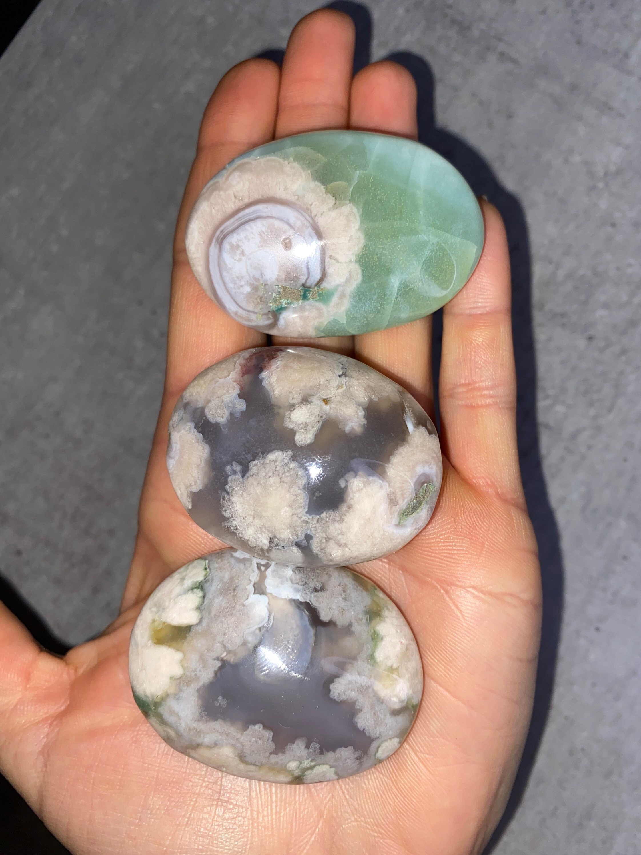 Galet Agate Fleur