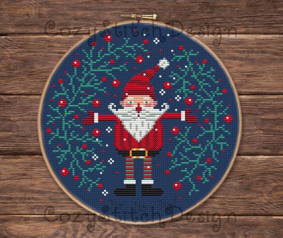 Holidays Santa Claus Let it Snow_ Cross Stitch Pattern Holidays Santa Claus Let it Snow_ Cross Stitch Pattern