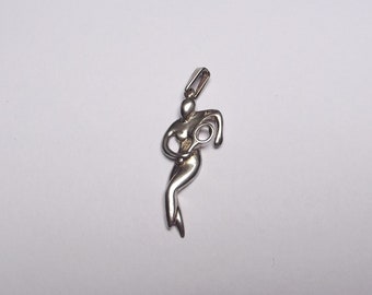 charme de joueur de tennis vintage en argent sterling .925