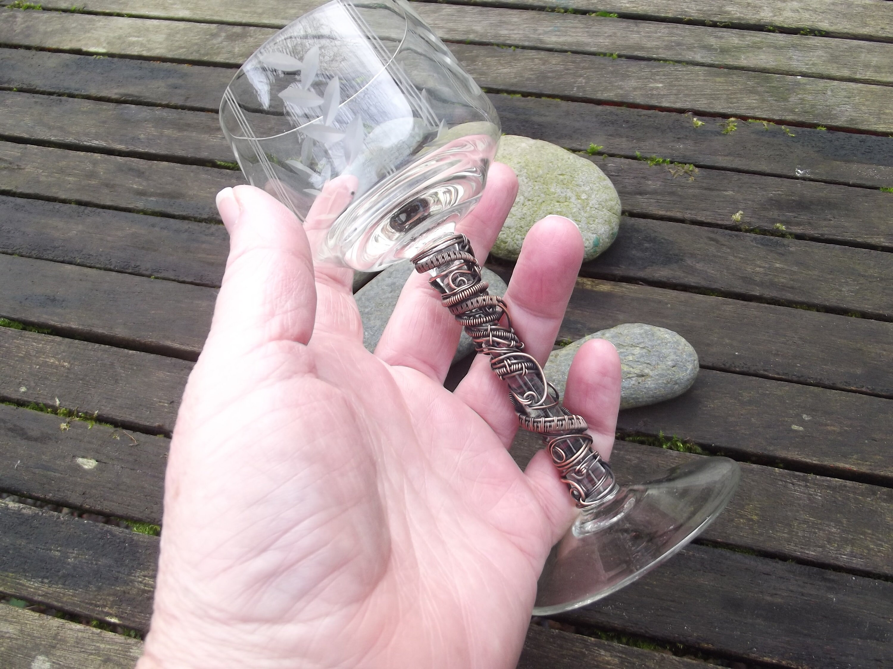 Chalice Ritual Cup Calice Witch Steampunk Glass Wire-Wrapping Copper