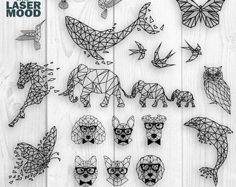 Download Geometric Animals Etsy