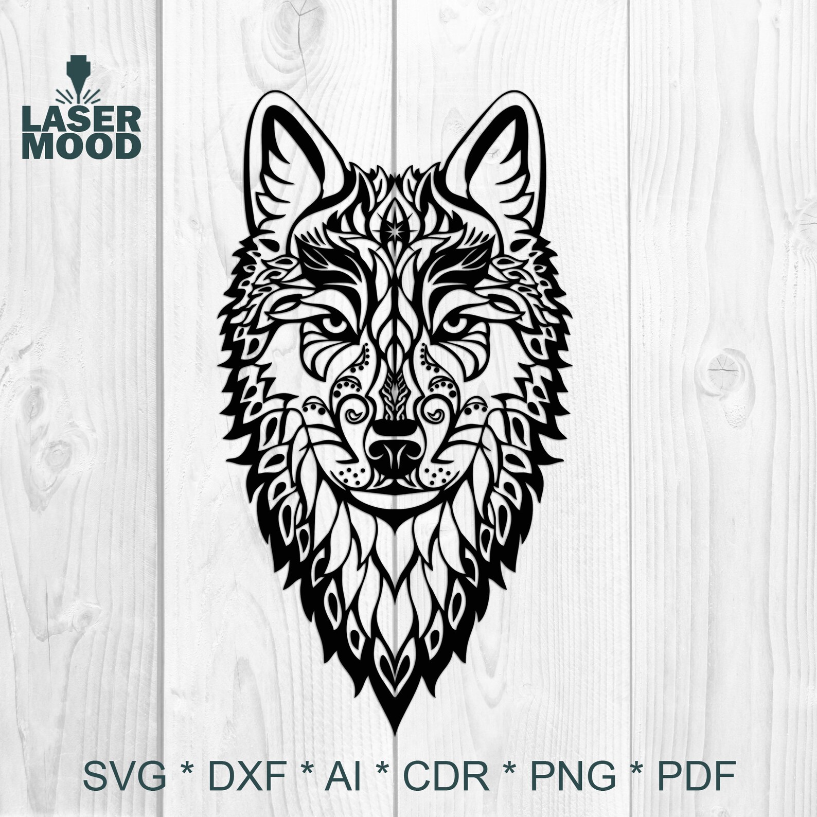 Wolf SVG DXF CDR Digital Vector File for Laser or Plasma | Etsy